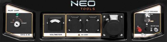 Генератор бензиновый Neo Tools 230В (1 фаза), 6/6.5кВт, электростарт, AVR, 85кг