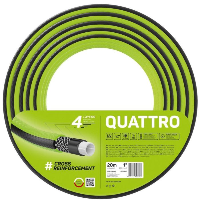 Шланг садовий Cellfast QUATTRO 1" 20м 4 шари до 20бар -10…+50°C