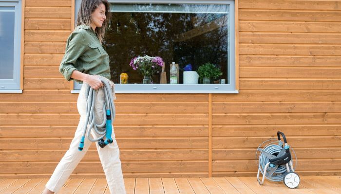 Набір для поливу Cellfast BASIC в комплекті шланг що розтягується 7.5-22.5м зрошувач комплект підключення 1/2-3/4"