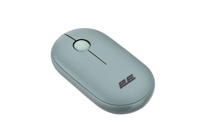 Мышь 2E MF300 Silent, WL/BT, пепельно-зелёный