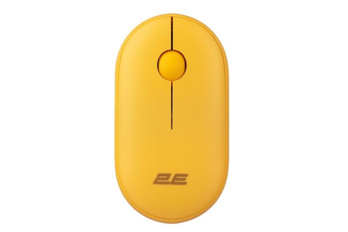 Миша 2E MF300 Silent, WL/BT, жовтий