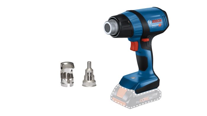 Фен строительный аккумуляторный Bosch GHG 18V-50 PROFESSIONAL, 18В, 300/500 °C, 175 л/мин, 0.59кг, без АКБ та ЗП