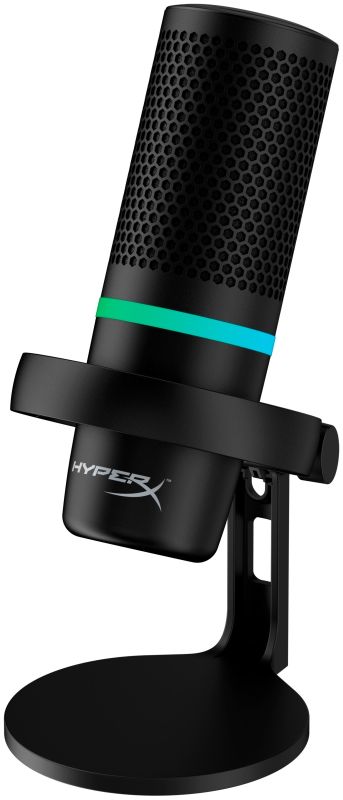 Микрофон геймерский HyperX DuoCast, Omni/Bi, USB-A, 2м, NGenuity, RGB, черный