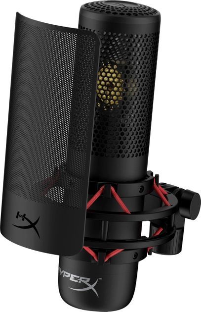 Мікрофон геймінговий HyperX ProCast, Bi, 3-pin XLR, no cable, з поп-фільтром, чорний