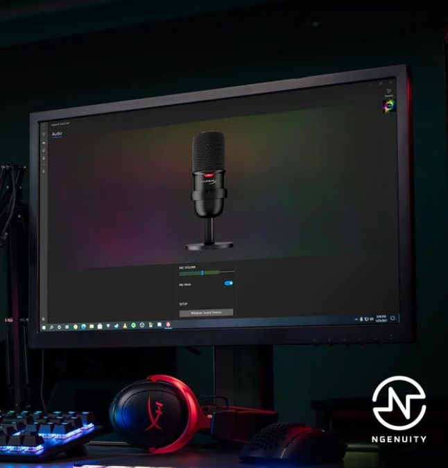 Микрофон геймерский HyperX SoloCast, Bi, USB-A, 2м, NGenuity, черный