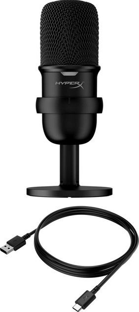 Мікрофон геймінговий HyperX SoloCast, Bi, USB-A, 2м, NGenuity, чорний