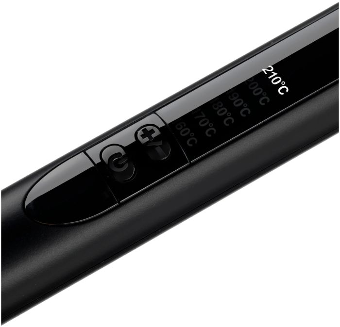 Плойка Babyliss конусная , 64Вт, темп.режимов-6, D -13-25mm, 160-210С, керамика, черно-розовый