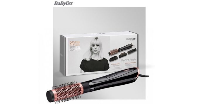 Фен-щетка Babyliss, 1000Вт, режимов-2, иониз-я, хол. обдув, керамика, черный