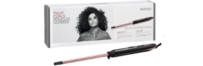 Плойка Babyliss, 48Вт, темп.режимов-6, D -10mm, 160-210С, керамика, черно-розовый