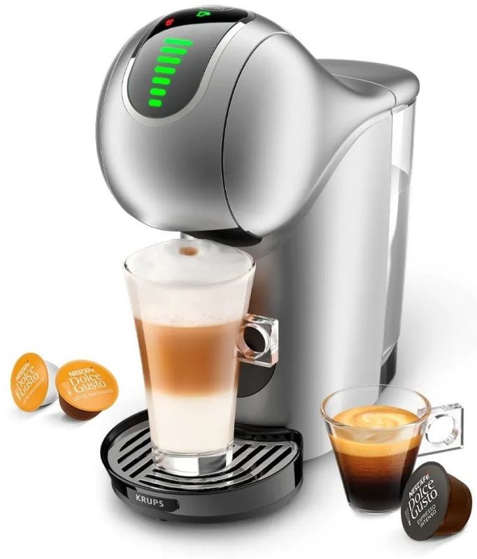 Кофеварка Krups капсульная Dolce Gusto Genio S Touch 0.8л, капсулы, сенсорное управление, серебристый