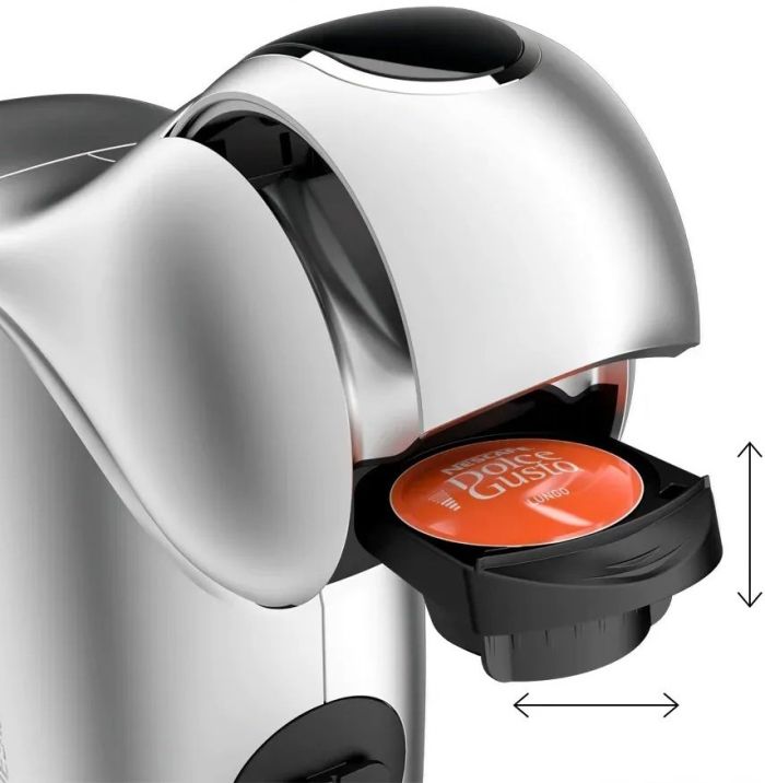 Кофеварка Krups капсульная Dolce Gusto Genio S Touch 0.8л, капсулы, сенсорное управление, серебристый
