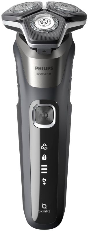 Бритва електр. Philips Series 5000 роторная, 9Вт,  бритв.головок-3, Li-Ion, сух.+влажн., триммер, серый