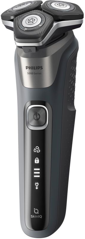 Бритва електр. Philips Series 5000 роторная, 9Вт,  бритв.головок-3, Li-Ion, сух.+влажн., триммер, чехол, серый