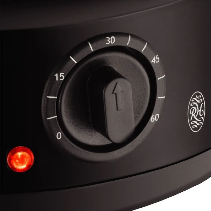 Пароварка Russell Hobbs Kitchen Collection 400Вт, чаша-2.3/3.3л, резервуар для воды -0.5л, механическое управл., 3 яруса, пластик, черный