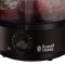 Пароварка Russell Hobbs Kitchen Collection 400Вт, чаша-2.3/3.3л, резервуар для воды -0.5л, механическое управл., 3 яруса, пластик, черный