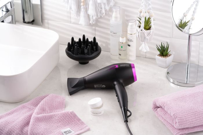 Фен Ardesto Violet PRO  ,1750-2100Вт, 2 швидкості, 3темп.режими,дифузор, чорний ARDESTO HD-Y221PRO