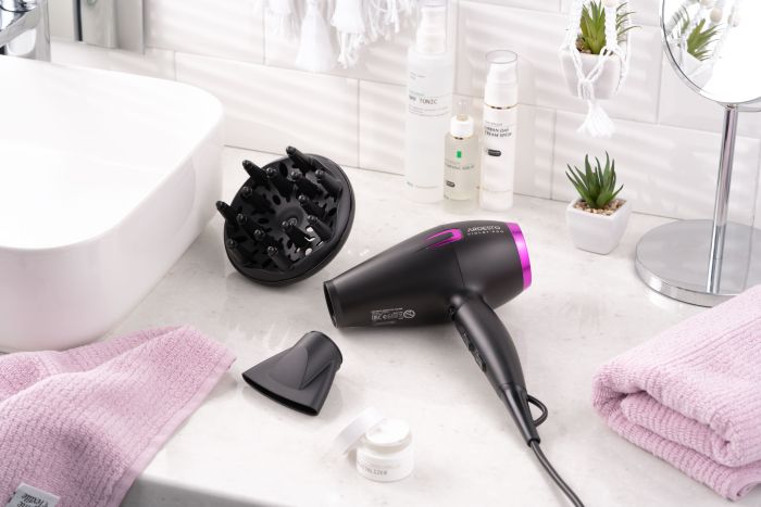 Фен Ardesto Violet PRO  ,1750-2100Вт, 2 швидкості, 3темп.режими,дифузор, чорний ARDESTO HD-Y221PRO