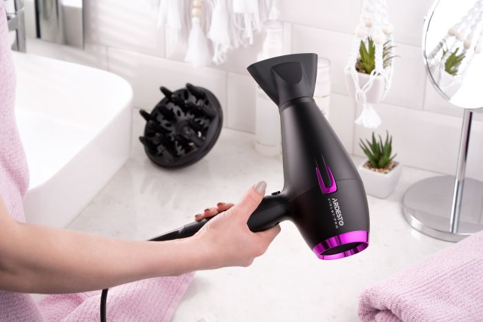 Фен Ardesto Violet PRO  ,1750-2100Вт, 2 швидкості, 3темп.режими,дифузор, чорний ARDESTO HD-Y221PRO