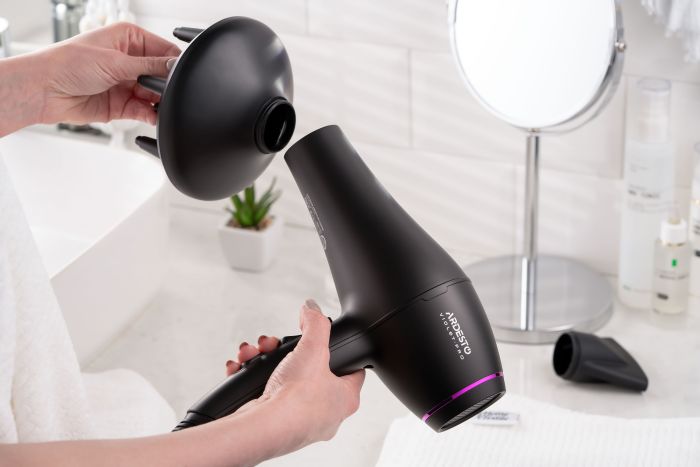Фен Ardesto Violet PRO , 1850-2200Вт, 2 швидкості, 3темп.режима, дифузор, чорний ARDESTO HD-Y222PRO