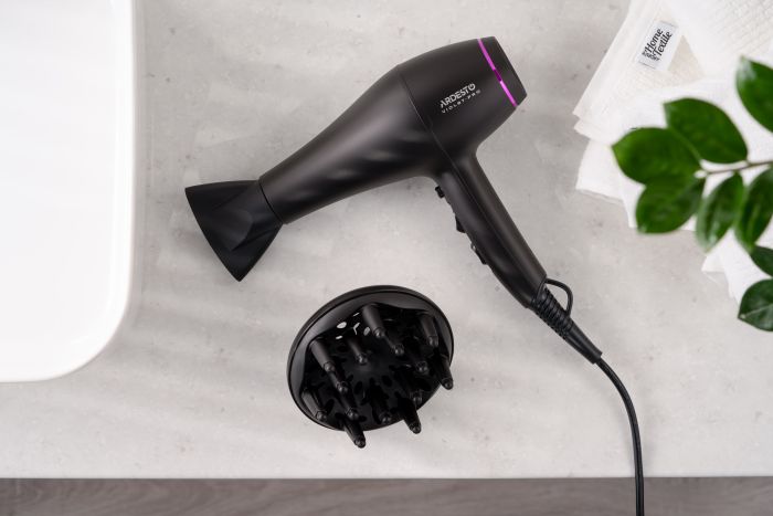 Фен Ardesto Violet PRO , 1850-2200Вт, 2 швидкості, 3темп.режима, дифузор, чорний ARDESTO HD-Y222PRO