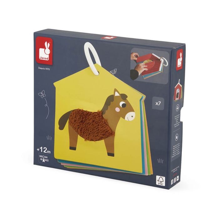 Игровой набор Janod Тактильные карточки Ферма