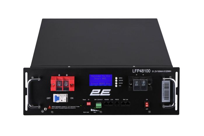 Аккумуляторная батарея 2E LFP48, 48В, 100А•год, 19" LCD 16S