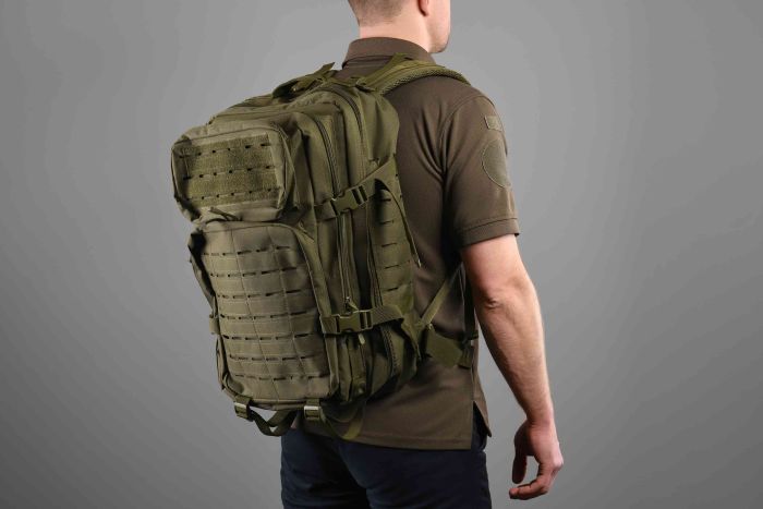 Рюкзак тактический 2Е, 45L, Laser Cut, зелёный