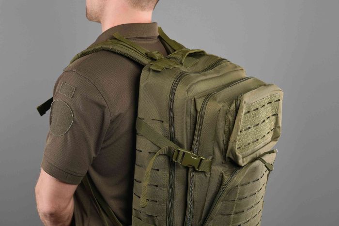 Рюкзак тактический 2Е, 45L, Laser Cut, зелёный