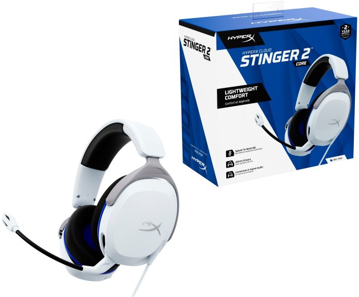 Гарнитура HyperX Cloud Stinger 2 Core PS5/PS4, mini-jack, бело-синий