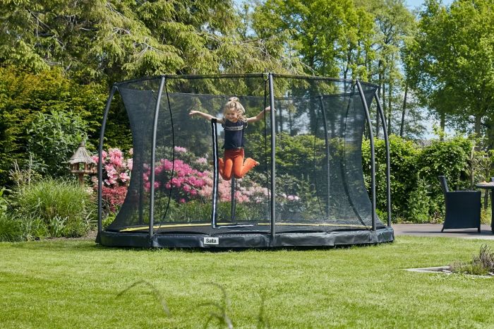 Батут Salta Comfort Edition Ground круглий, 427см, чорний