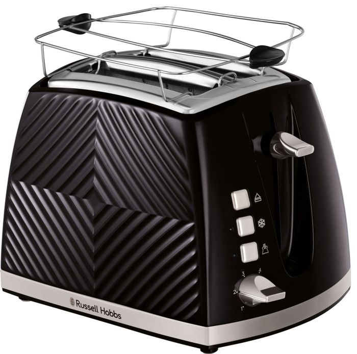 Russell Hobbs toaster GrooWe 2 Slice 850Вт, подогрев, разморозка, пластик, черный