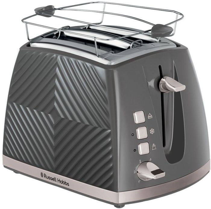 Тостер Russell Hobbs GrooWe 2 Slice 850Вт, подогрев, размрозка, подогрев, серый