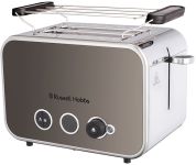 Тостер Russell Hobbs Distinctions 2-Slice 1670Вт, підігрів, розморожування, пластик, сріблясто-сірий