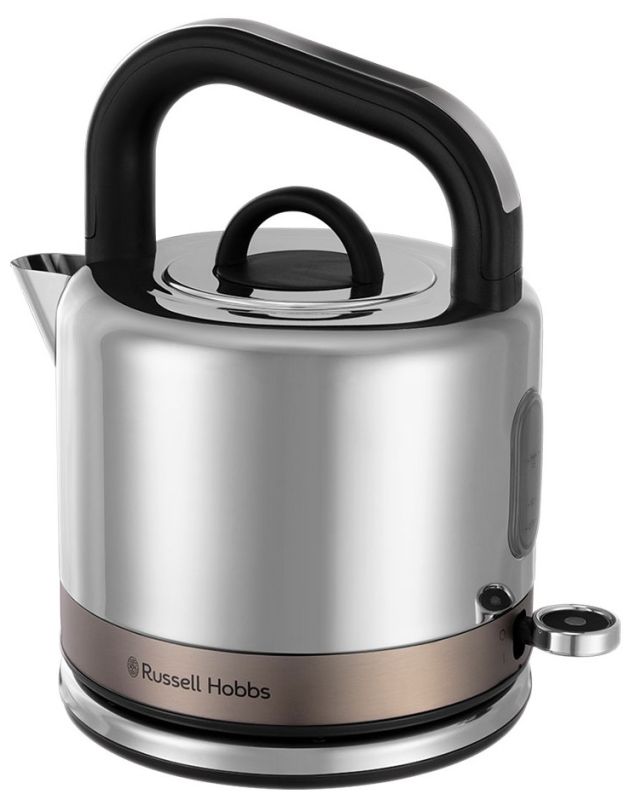 Електрочайник Russell Hobbs Distinctions Titanium, 1.5л, Strix, метал, сріблясто-мідний