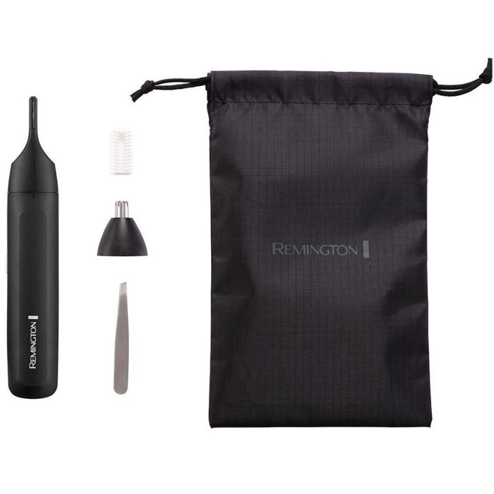 Триммер Remington Trim & Fit для бровей, носа и ушей, ААх1, вибрационный мотор, насадок-3, чехол, титан.напыл., черный