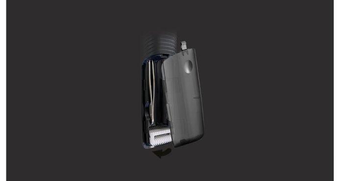 Триммер Remington Trim & Fit для бровей, носа и ушей, ААх1, вибрационный мотор, насадок-3, чехол, титан.напыл., черный