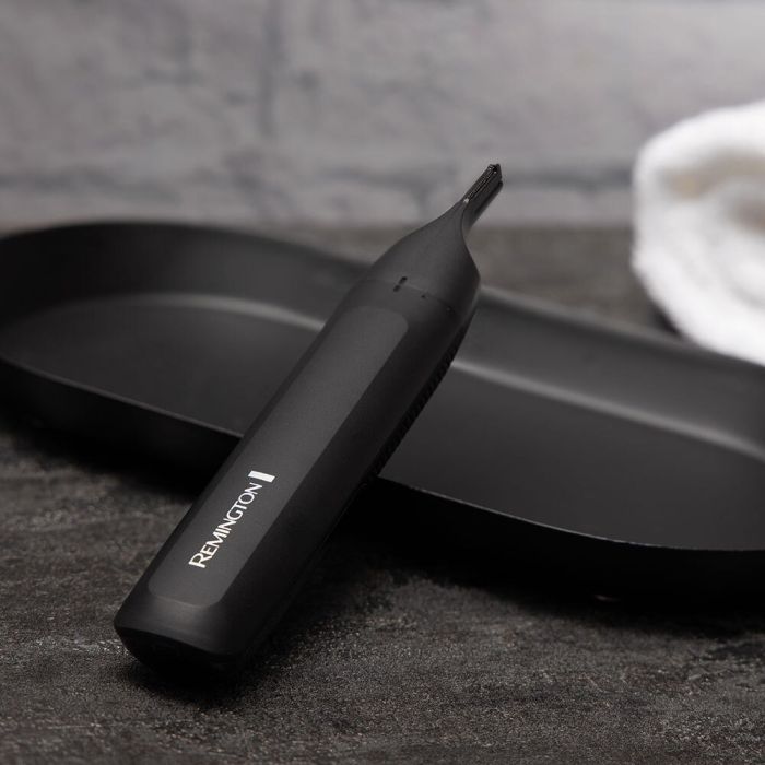 Триммер Remington Trim & Fit для бровей, носа и ушей, ААх1, вибрационный мотор, насадок-3, чехол, титан.напыл., черный