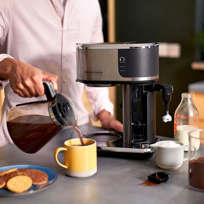 Кофеварка Russell Hobbs капельная Attentiv Coffee Bar 1.5л, молотый, LED-дисплей, черно-металл