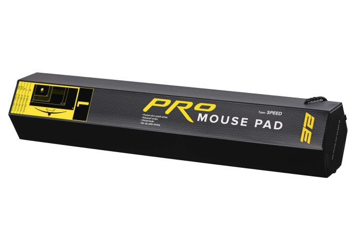 Игровая поверхность 2E GAMING PRO Speed, L (450x400x3мм), чёрный