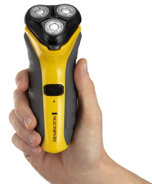Бритва електр. Remington Virtually Indestructible роторная, 4.8Вт,  бритв.головок-3, Ni-Mh, сух., триммер, черно-желтый