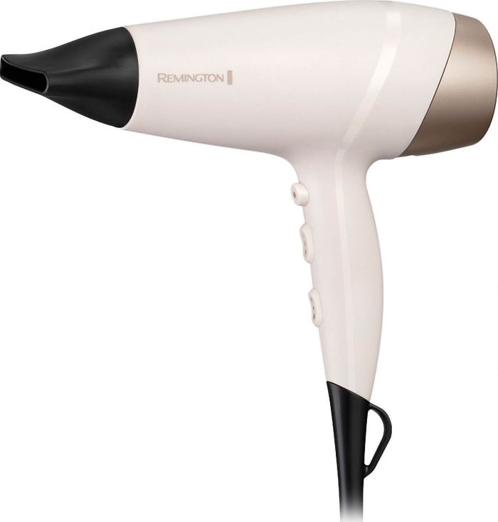 Фен Remington Shea Soft, 2200Вт, 3 режими, дифузор,турмалінова іоніз-я, хол. обдув, біло-золотий