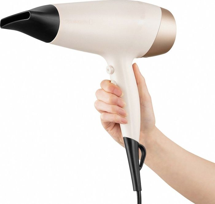 Фен Remington Shea Soft, 2200Вт, 3 режими, дифузор,турмалінова іоніз-я, хол. обдув, біло-золотий