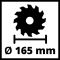 Пила дискова акумуляторна Einhell TE-CS 18/165-1LI - Solo PXC 18В 165х20мм 2.6кг без АКБ та ЗП