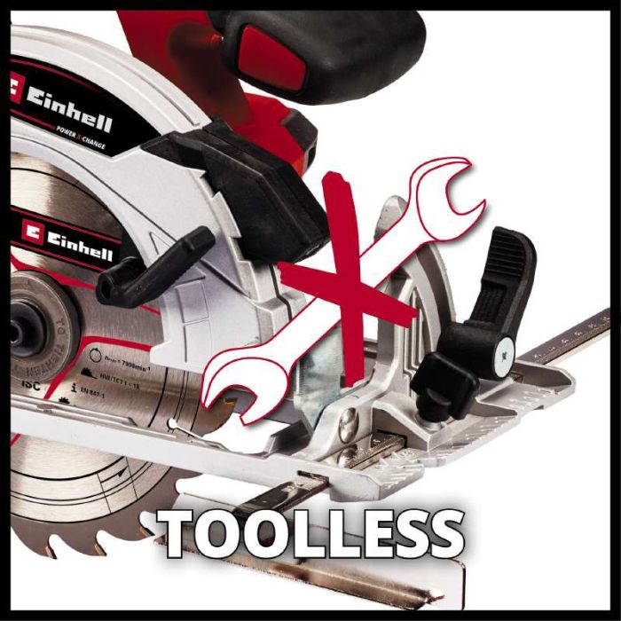 Пила дискова акумуляторна Einhell TE-CS 18/165-1LI - Solo PXC 18В 165х20мм 2.6кг без АКБ та ЗП