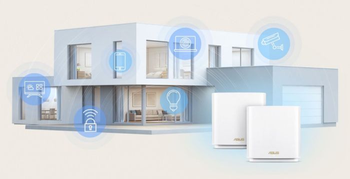 Система WiFi-Mesh ASUS ZenWiFi XT9 AX7800, 3xGE LAN, 1x2.5GE WAN, 1xUSB 3.2, 1 мод, білий