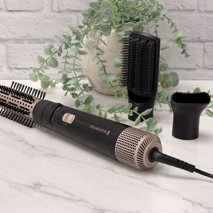 Фен-щетка Remington Blow Dry & Style Caring, 1000Вт, режимов-2, ионизиция, хол. обдув, керамика, черный