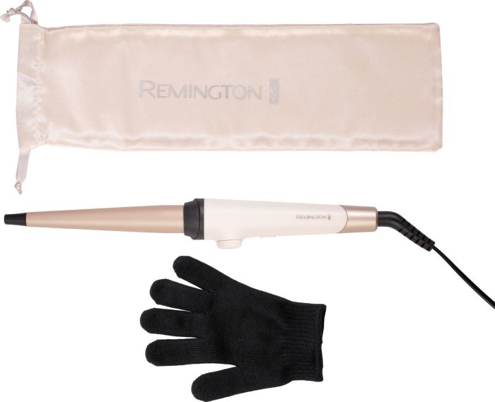 Плойка Remington Shea Soft, конусна, 39Вт, D -13-25 mm, 130-200С, кераміка, біло-золотий