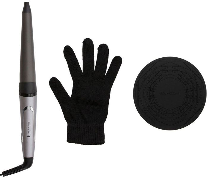 Плойка Remington ProLuxe конусная , темп.режимов-9, D-19-32mm, 130-210С, керамика, серебристый
