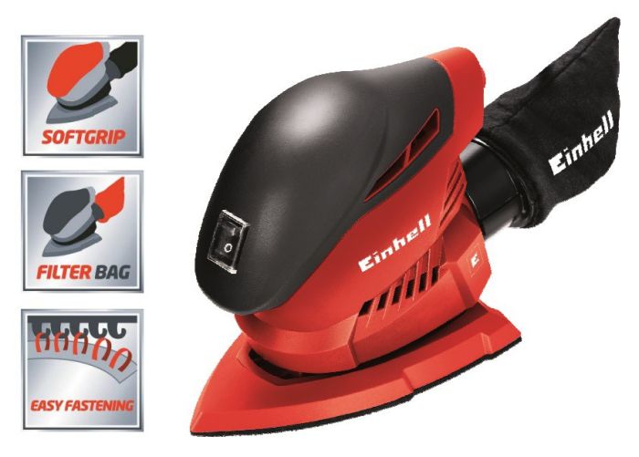Шлифмашина вибрационная Einhell TH-OS 1016, 100Вт, 150х150х100мм, 24000об/мин, 1 кг