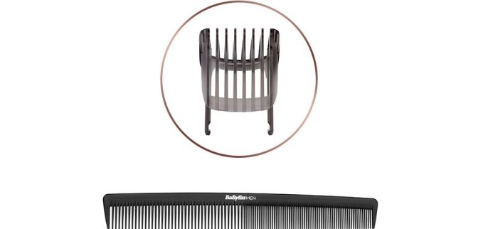 Машинка для стриження  Babyliss, мережа+акум., вібраційний мотор, насадок-1, сталь, чорно-коричневий